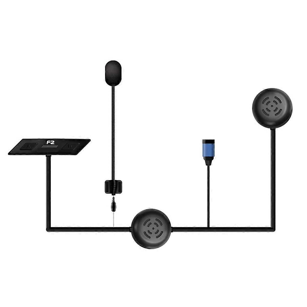 F2 Helmet Intercom Bluetooth 5.0 Motorcycle Wireless Headset