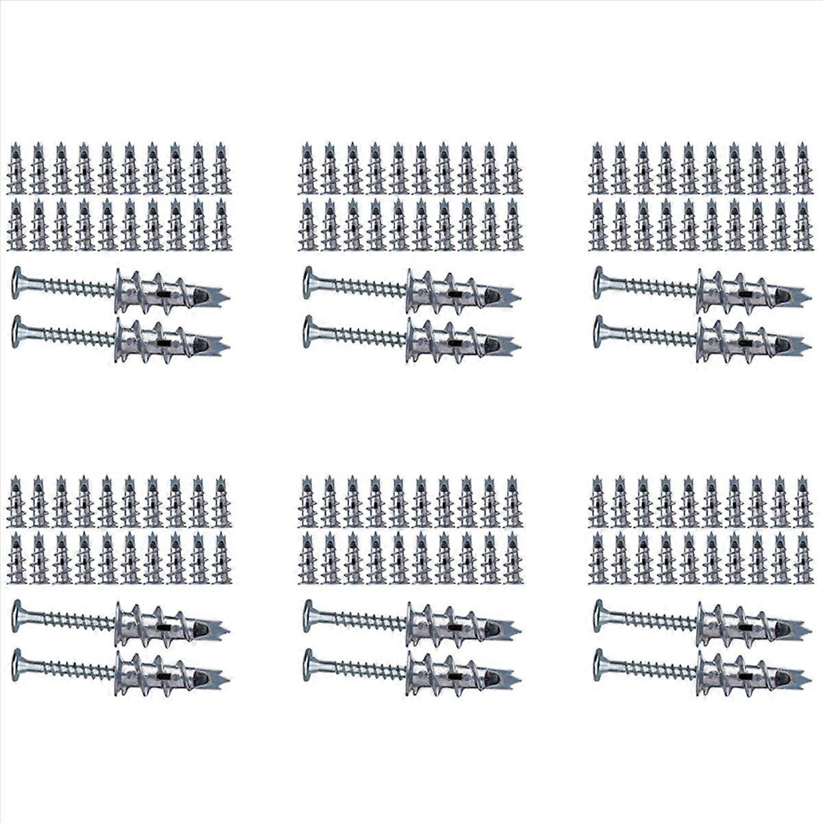 240 Pcs Metal Self Drive Anchor Plasterboard Dowels with Screws 4.5 x 35mm for Single-Layer and Doub