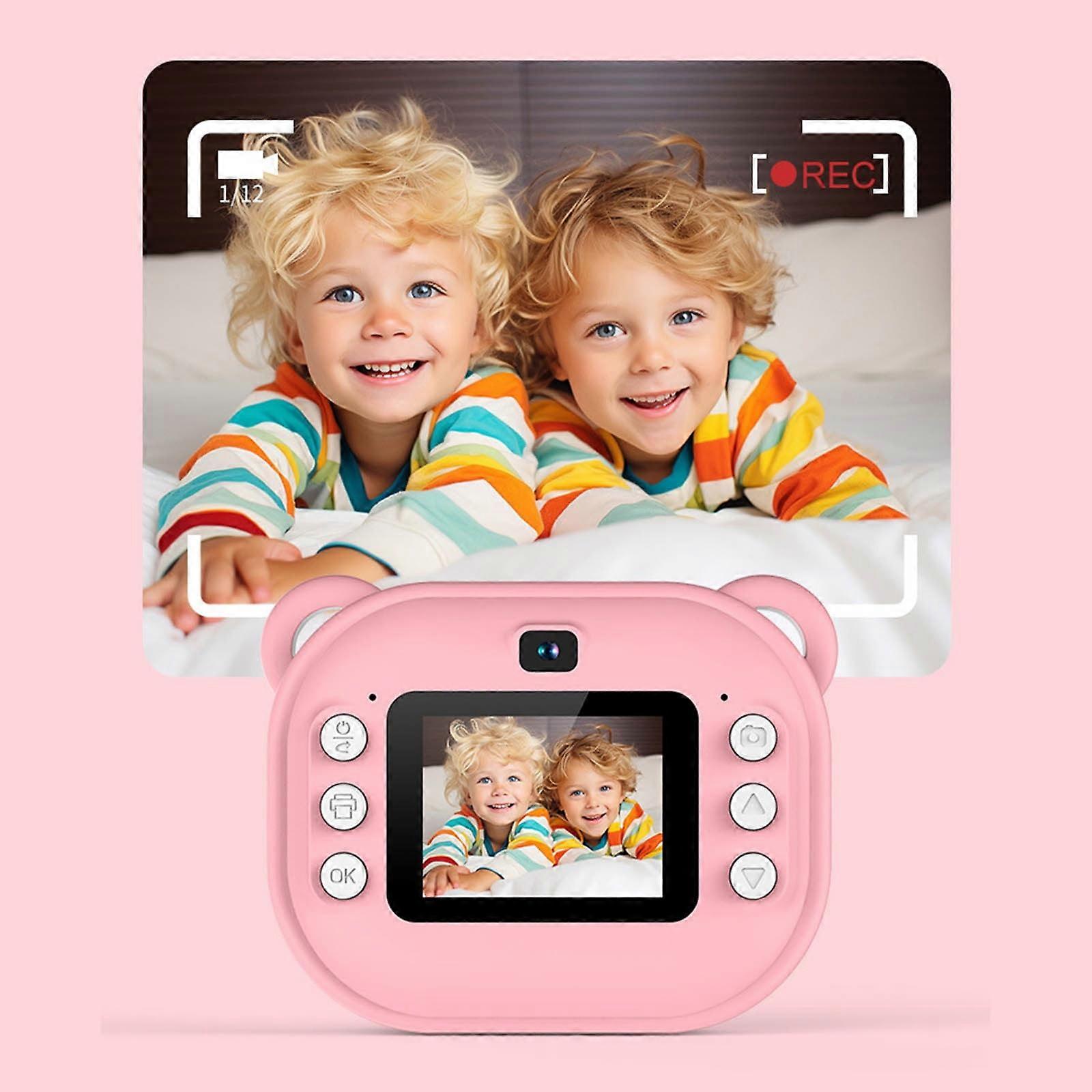 Children's camera with One Click-front and Rear Camera High-definition Photography Printing-multifunctional Photography, Photo