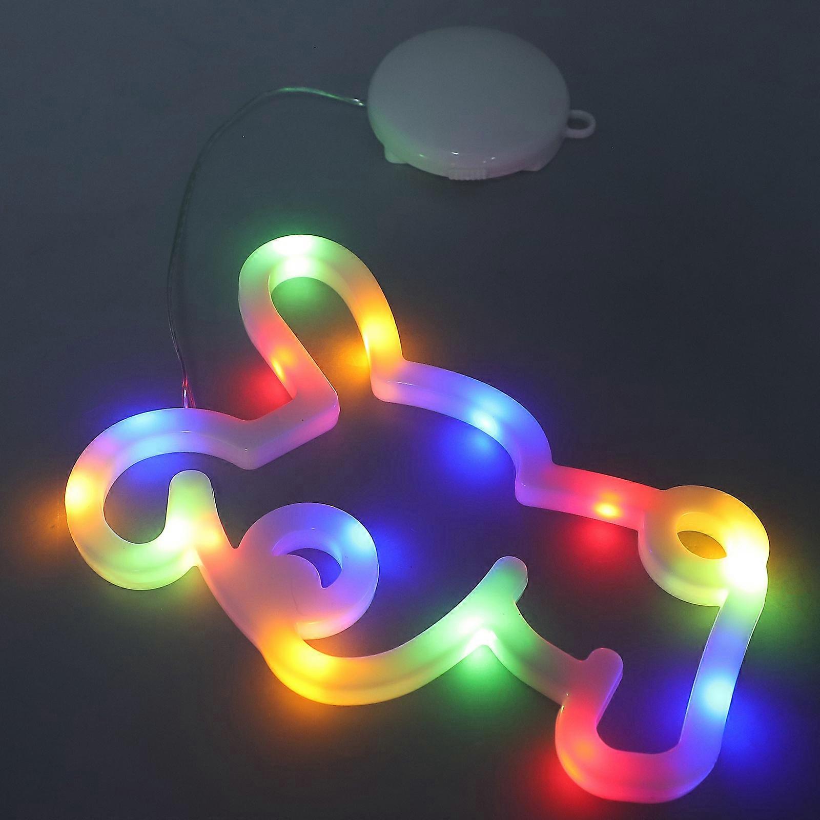 Bunny Night Light Easter Window Lights Hanging Decor 4Pcs for Easter Party