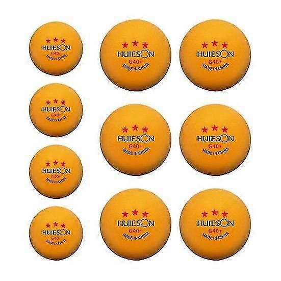 10db ping-pong labda készlet fehér/sárga 3 csillagos pingpong labdák nagy teljesítményű ping-pong labda beltéri / kültéri asztalitenisz mérkőzés edzéshez