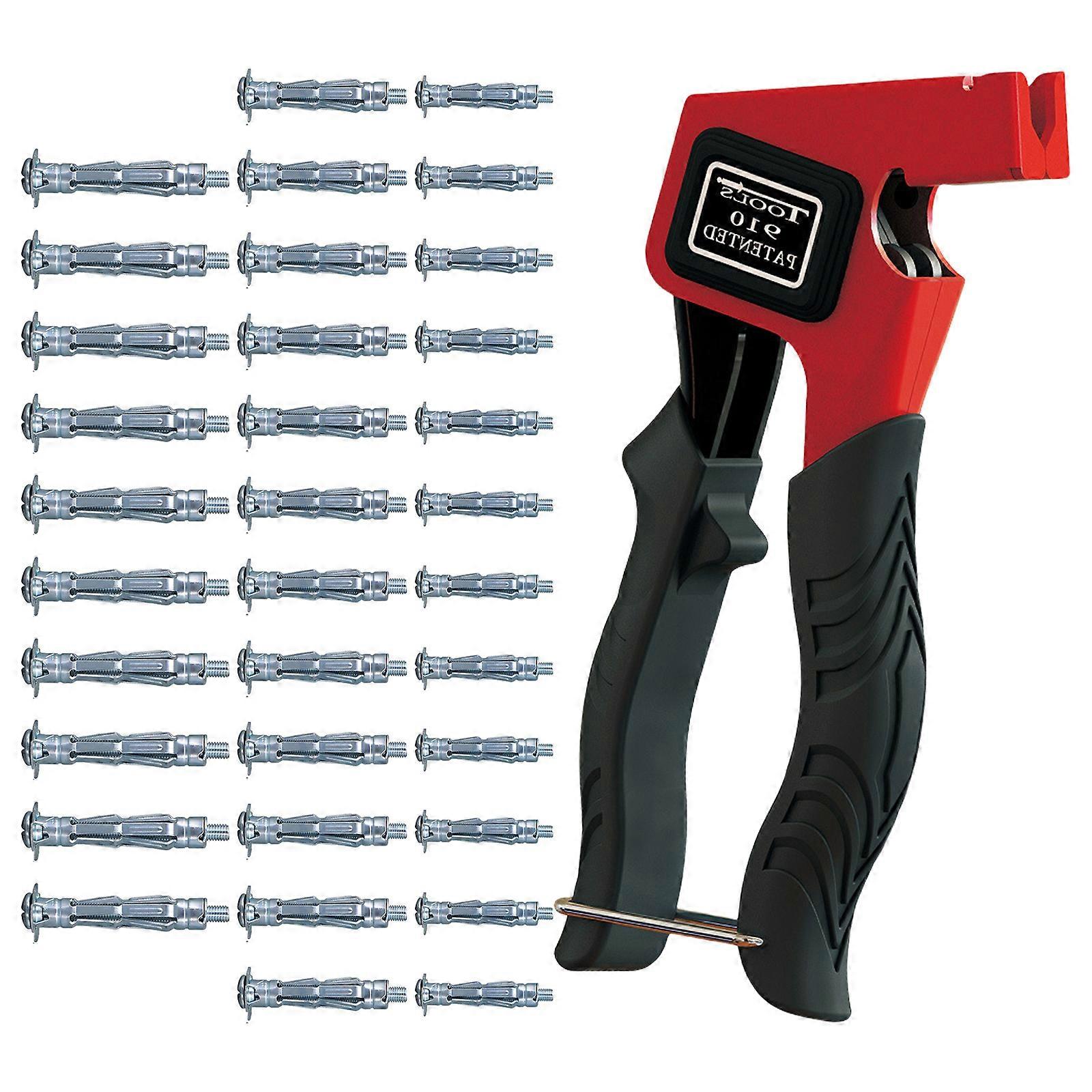 Professional Hollow Rig Pliers Cavity Dowel Set with 34 Metal Dowels Installation Tool For Easy And Efficient Mounting Multicolor