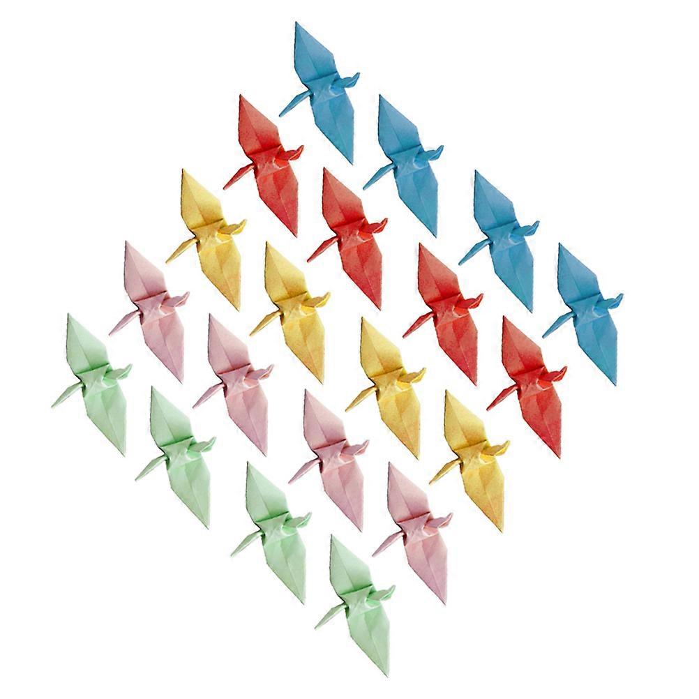 Multi Origami Crane Decor Paper Cranes for Decoration 100Pcs Pack