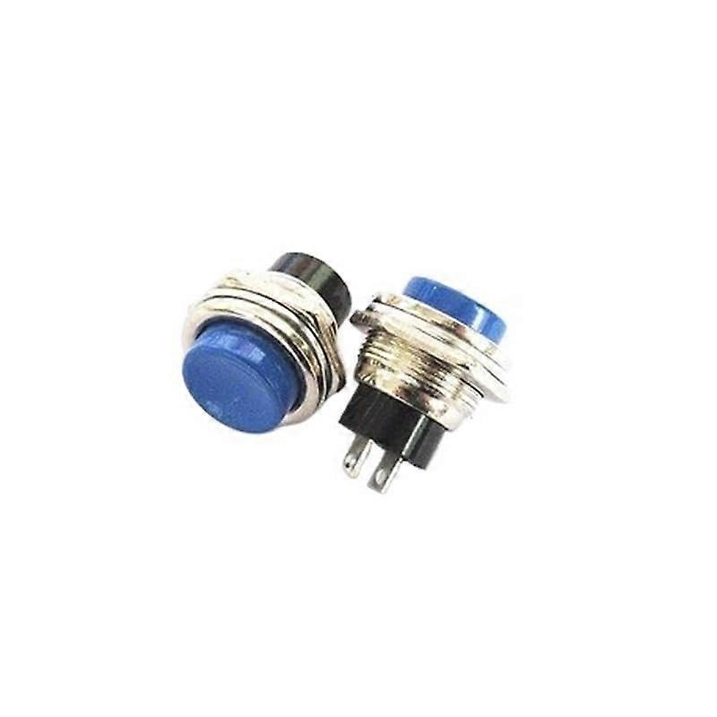 5PCS 16mm Blue Push Button Switch Round Momentary Reset for Electronics Projects