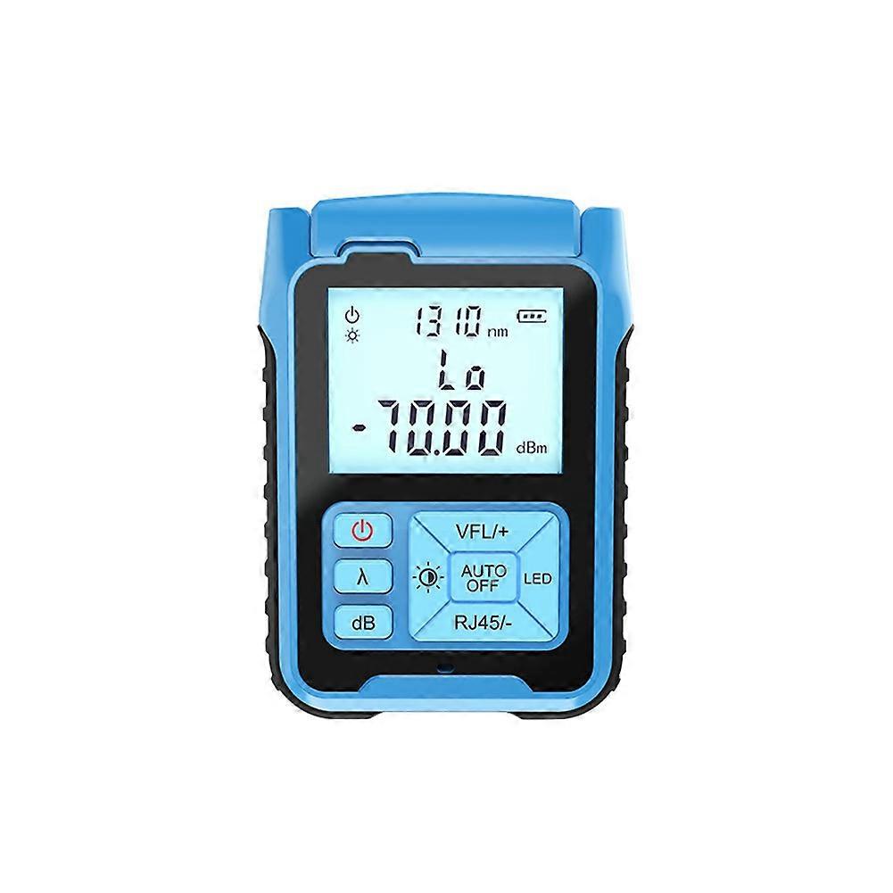 Mini Optical Power Meter Optical Fiber Tester Visual Fault Locator Network Cable Test -70-10 Wavelength with LED Light
