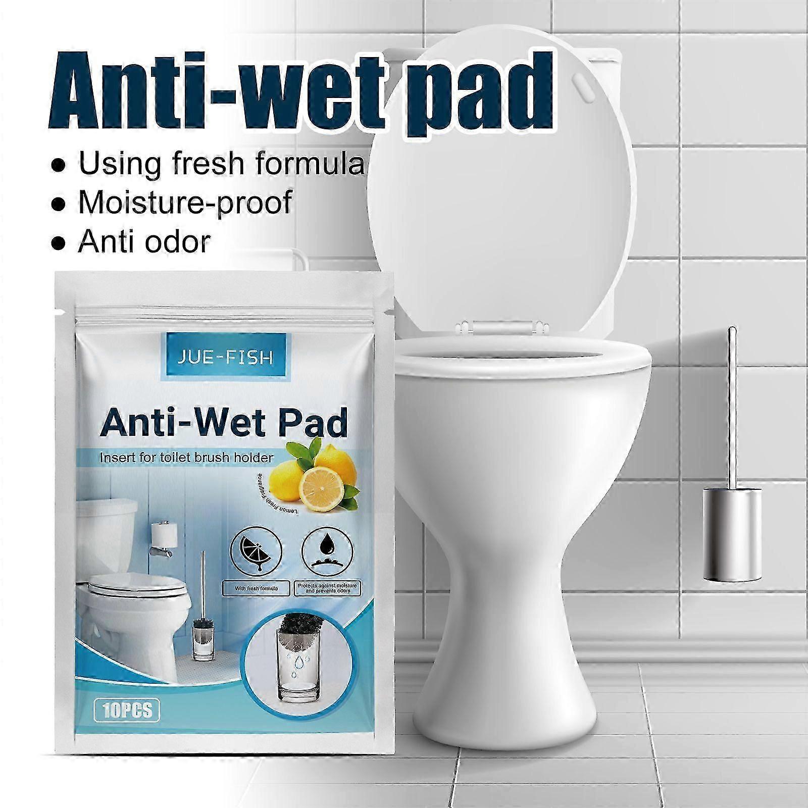 Disposable Toilet Brush Pads - Absorbent Sponge with Citrus Extract to Reduce Odor & Bacteria - 10 Pack