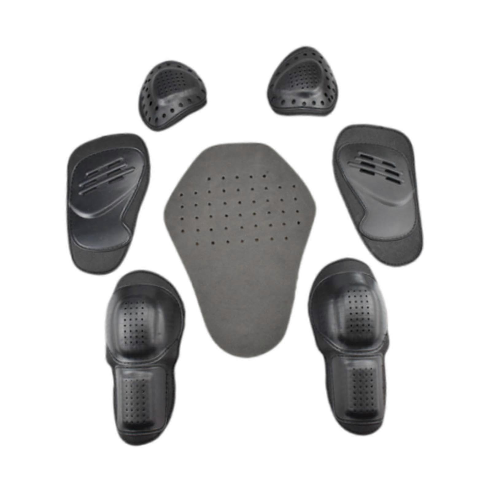 Motorcycle Protective Gear 7 Piece Set with Ergonomic Body Armor Pads for MultiSport Riding
