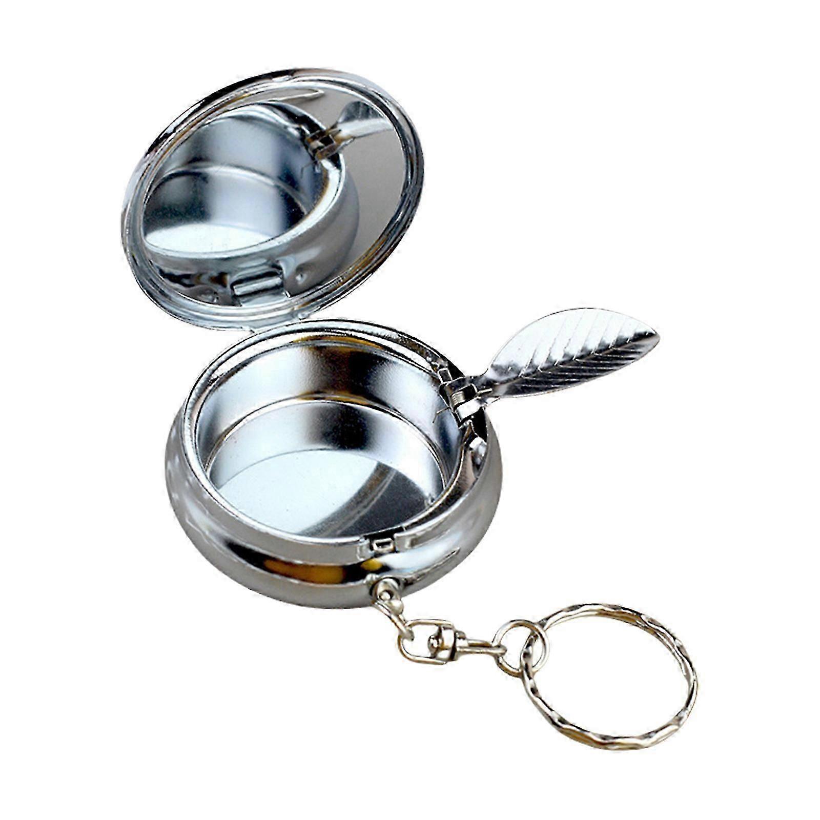 Miniature Ashes Container Keychain Ashtray Pendant Keyring for Easy Carrying and Car Cleanliness Smokes Box Key Holder