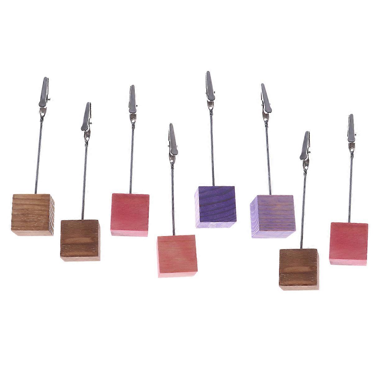 Memo Stand Wooden Clips for Note Clipping 16Pcs Assorted Color Kit