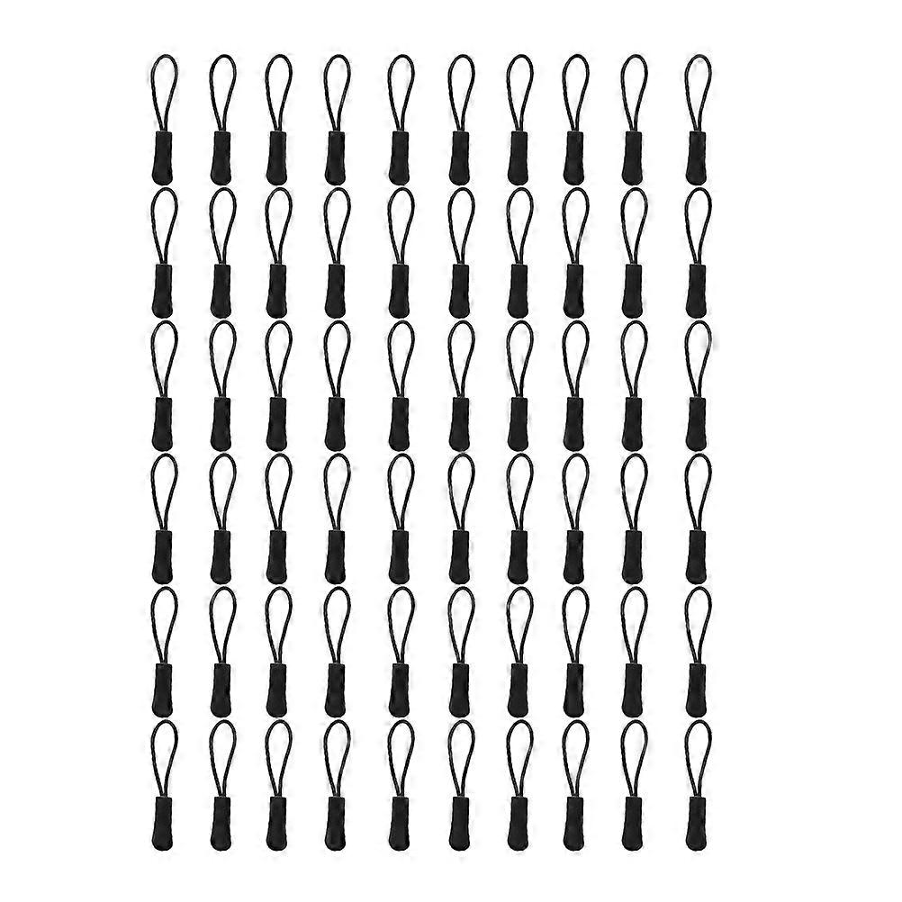 Plastic Zipper Puller for Jackets DIY Repair Set 180Pcs Black