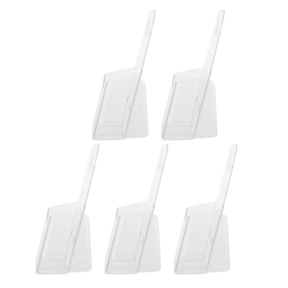 Transparent Acrylic Wall File Organizer for Displaying Use with 5Pcs Holders