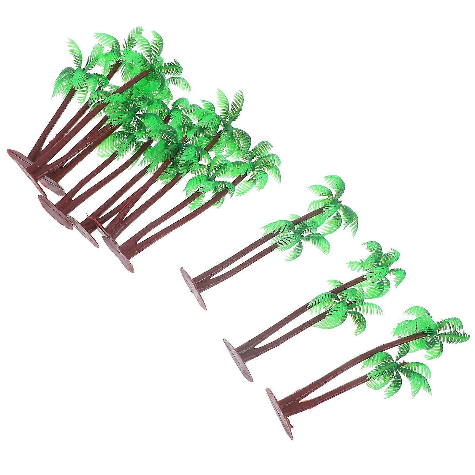 Mini Artificial Coconuts Tree Set of 10Pcs for Micro Landscape Decoration