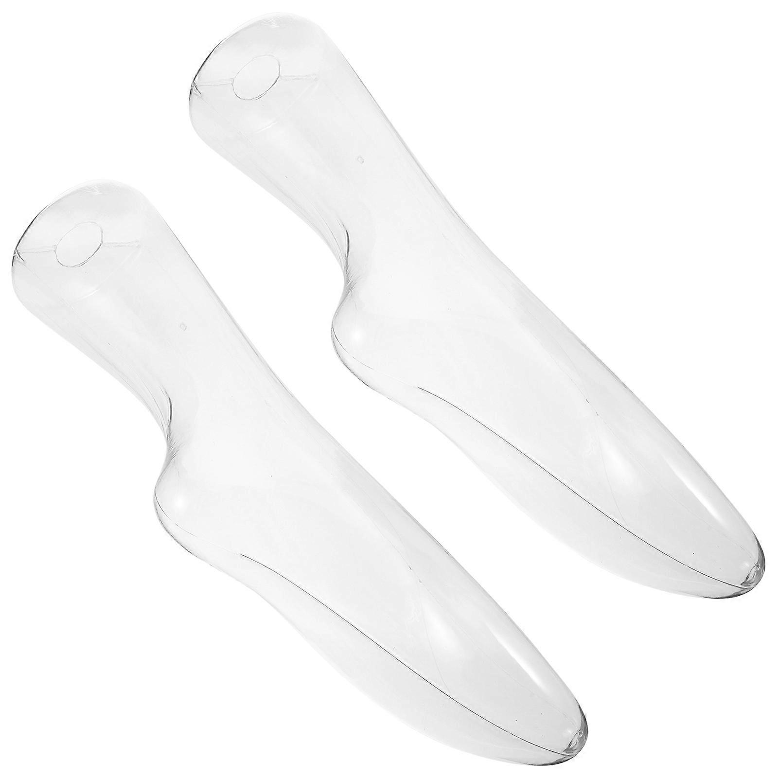Transparent Sock Foot Model Mannequin Display for 2Pcs Durable Pe Material