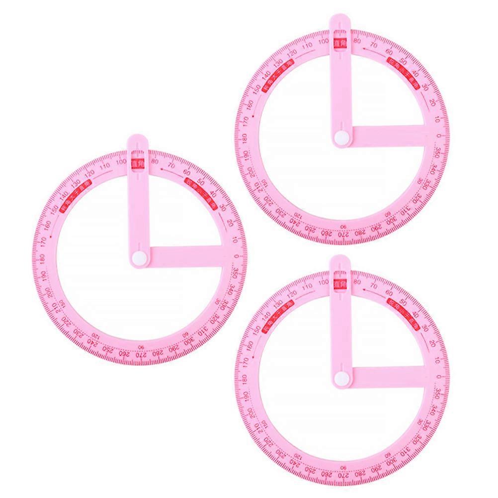 Teaching Tools School Equipment Protractor Shape Student Learning ABS Material 13X13X0.3CM Demonstration Of Angles 3Set