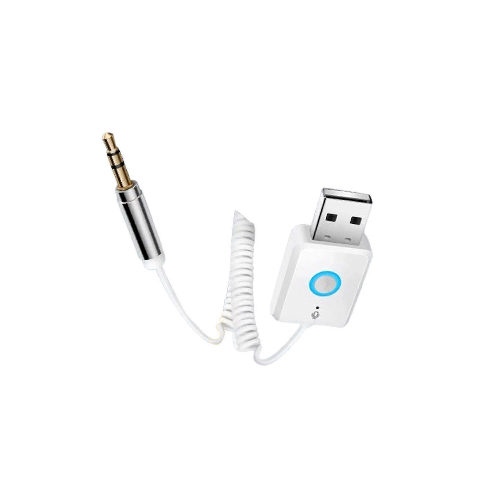 Bluetooth 5.0 Audio Receiver Adapter with 3.5mm AUX Cable for TV PC Car