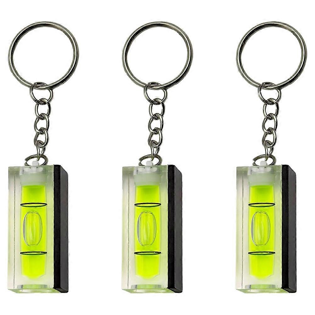 3Pcs Magnetic Mini Bubble Level with Keychain of Interior Decoration,Pocket-Sized Precision Tool for Construction