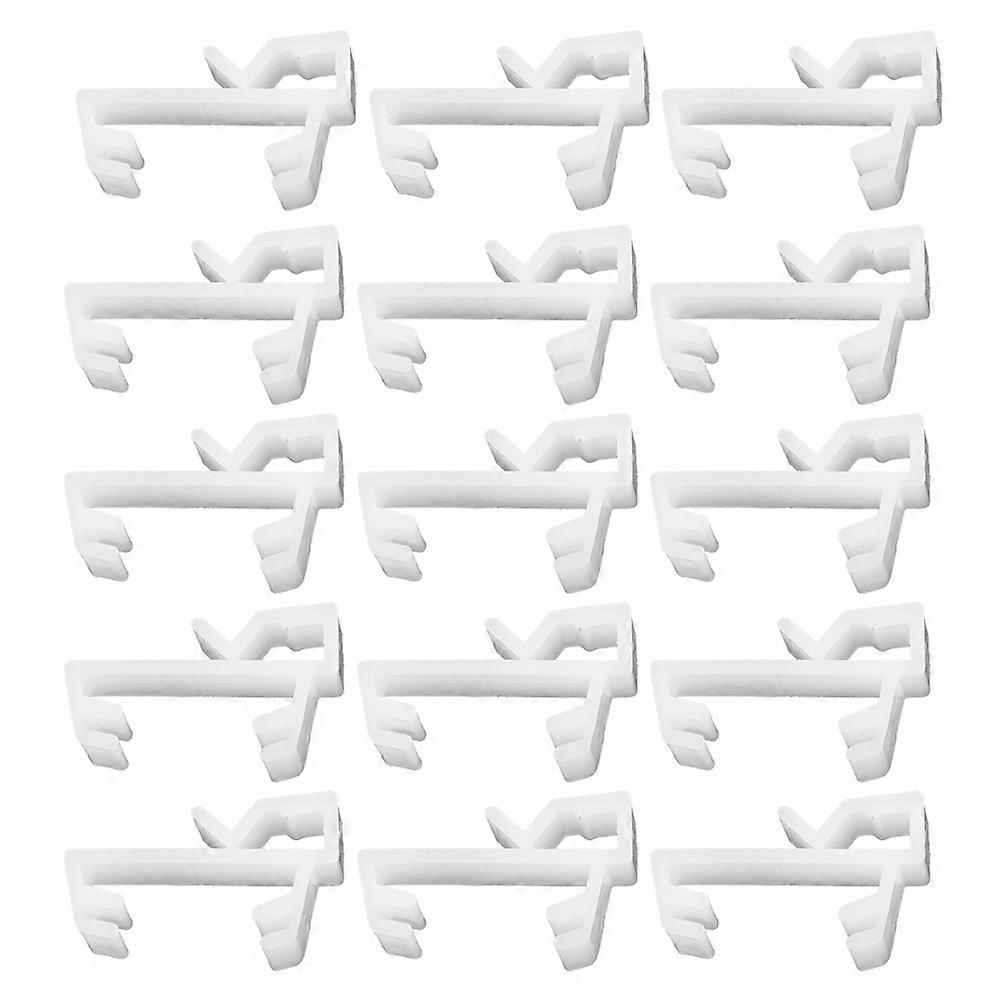 White Plastic Valance Clips for Blinds Providing Secure Hold 20Pcs