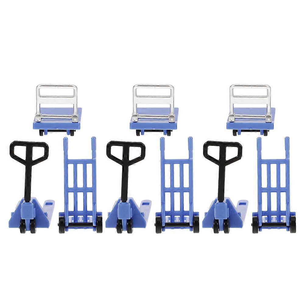Mini Hand Trolley Forklift Platform Cart for Decoration 15Sets Model
