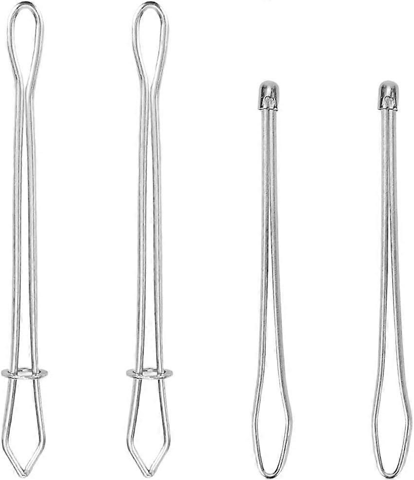 4Pcs 2 Styles Draw String Clip Sewing Tool Bodkin Drawstring Threader Set Metal Elastic DIY Rope Threaders Easy Quick Pull Insert String Puller Access