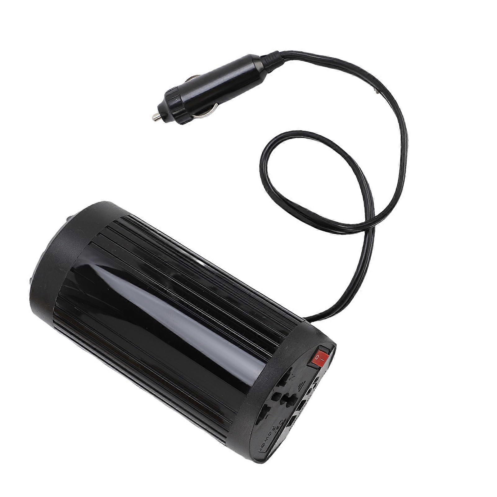 200W Car Power Inverter 12V DC to AC Converter with Dual AC USB TypeC Ports and Cigarette Lighter Socket