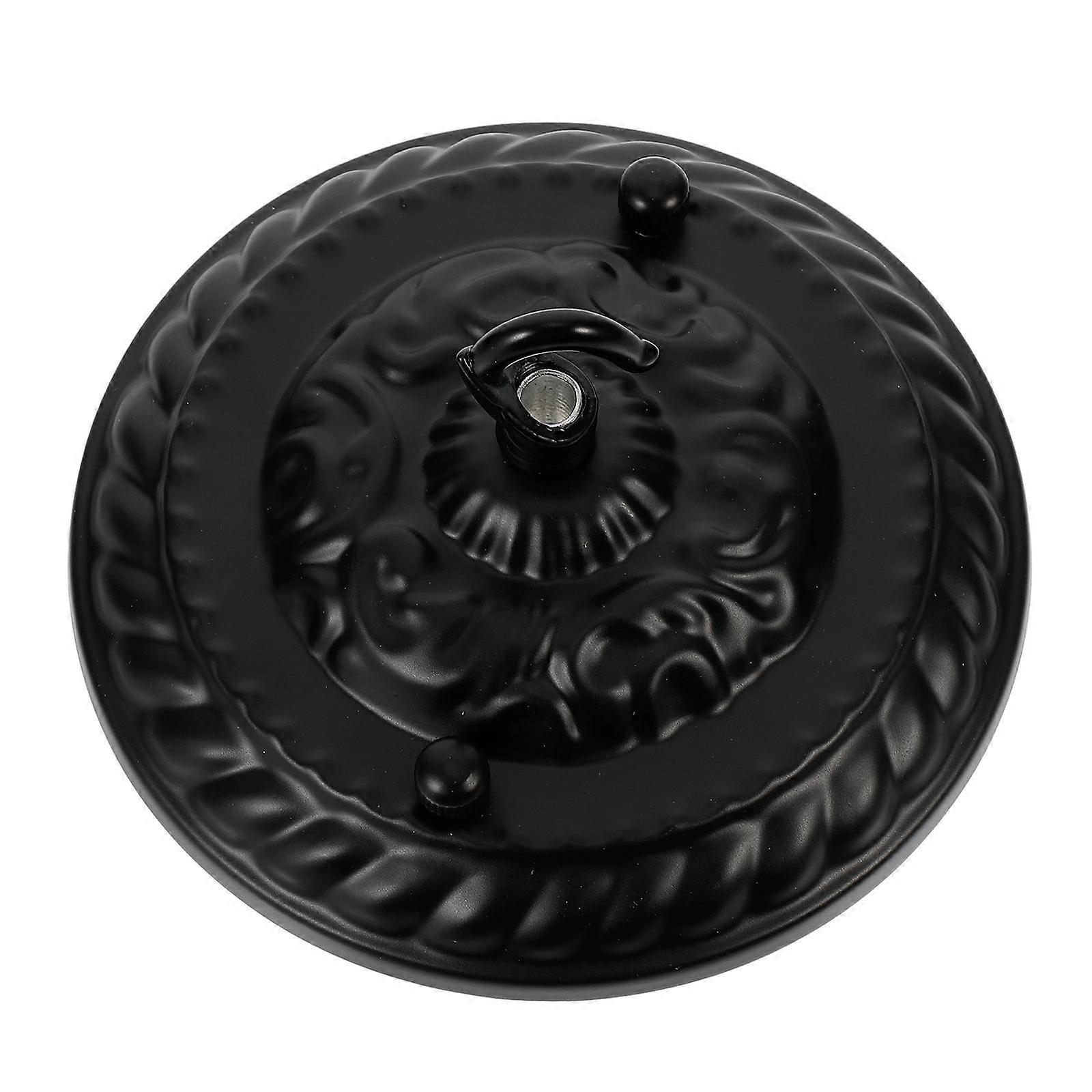 Retro Pendant Light Base for Decorative Hook Ceiling Light Plate Black