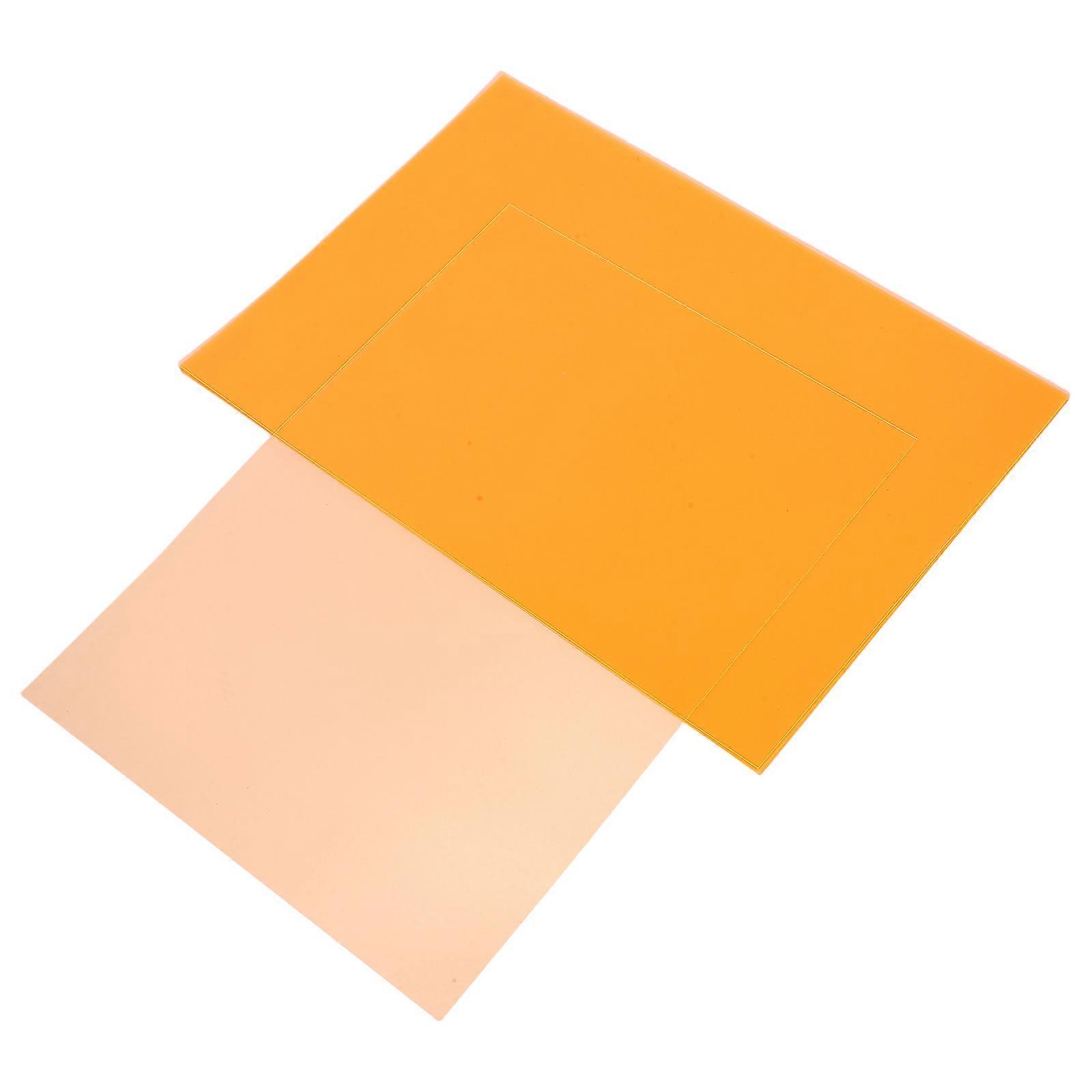 Teaching Use PVC Filter Board Orange Light Correction Sheets 10Pcs