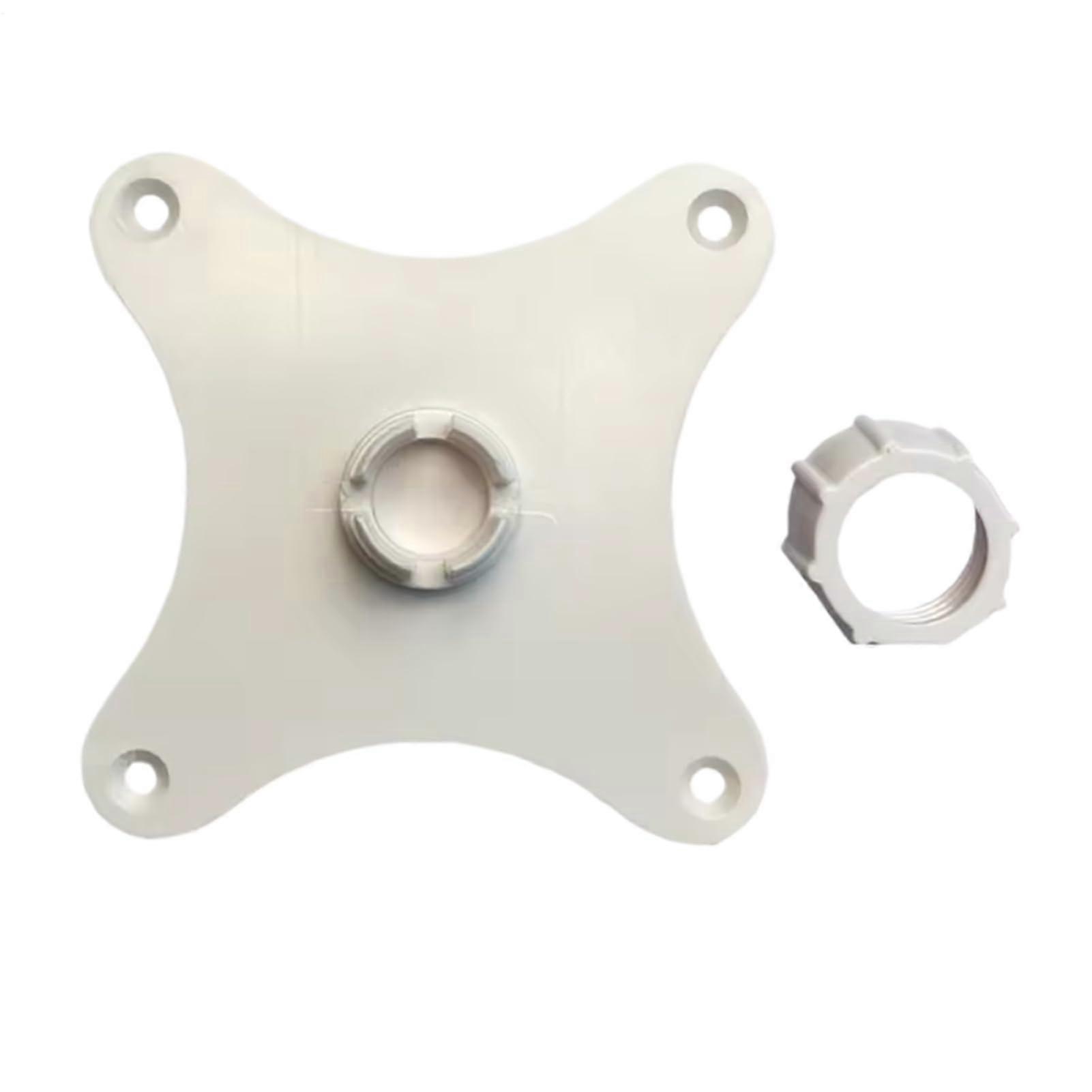 Portable Monitor Bracket 75mm VESA Pattern, Monitor Mount Adapter Plate, Horizontal and Vertical 17mm Ball Head, White