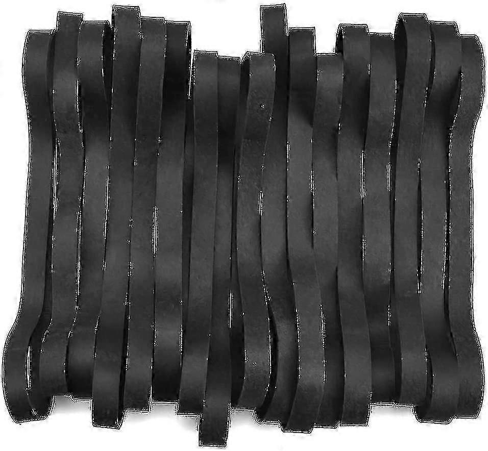 35pcs Black Rubber Elastic Bands Set - Large, Thick, Durable