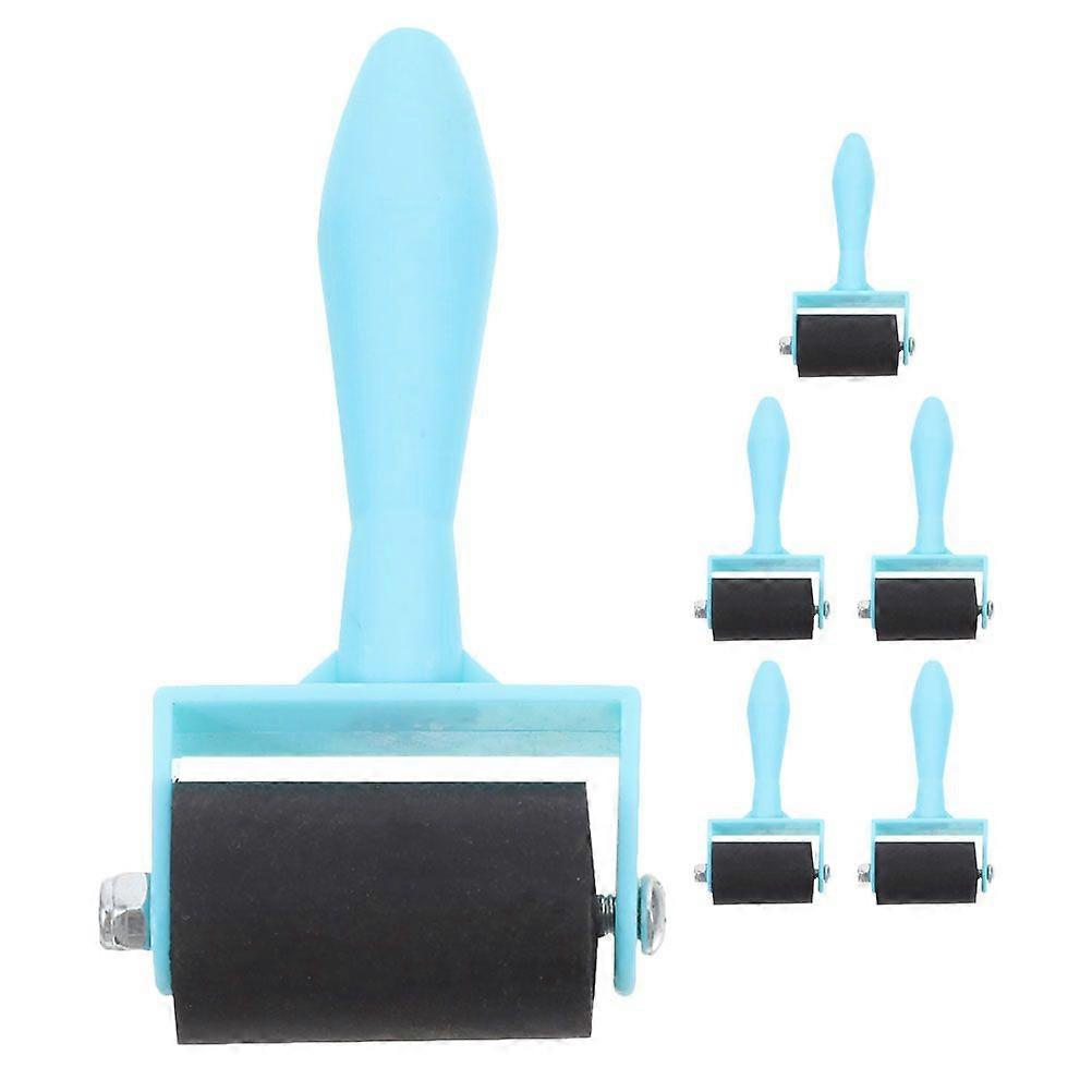 6pcs Rubber Roller Brayer For Printmaking Ink Roller Tool Brayer Rollers For Crafting Printing Inking And Stamping