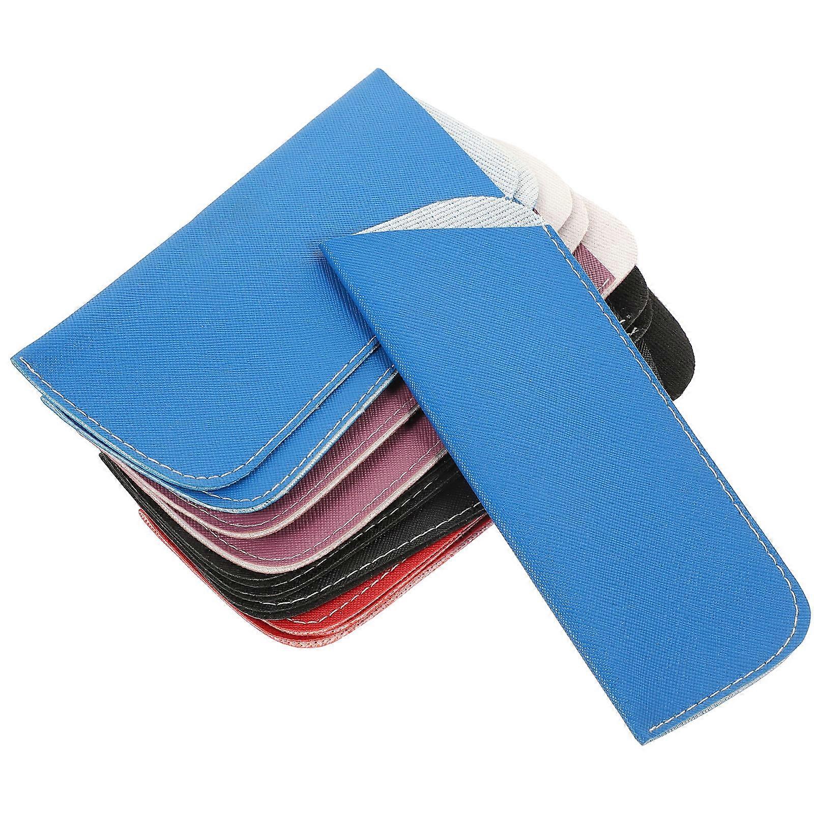 Supple Eyeglasses Case Glasses Bag for 12Pcs Blue PU
