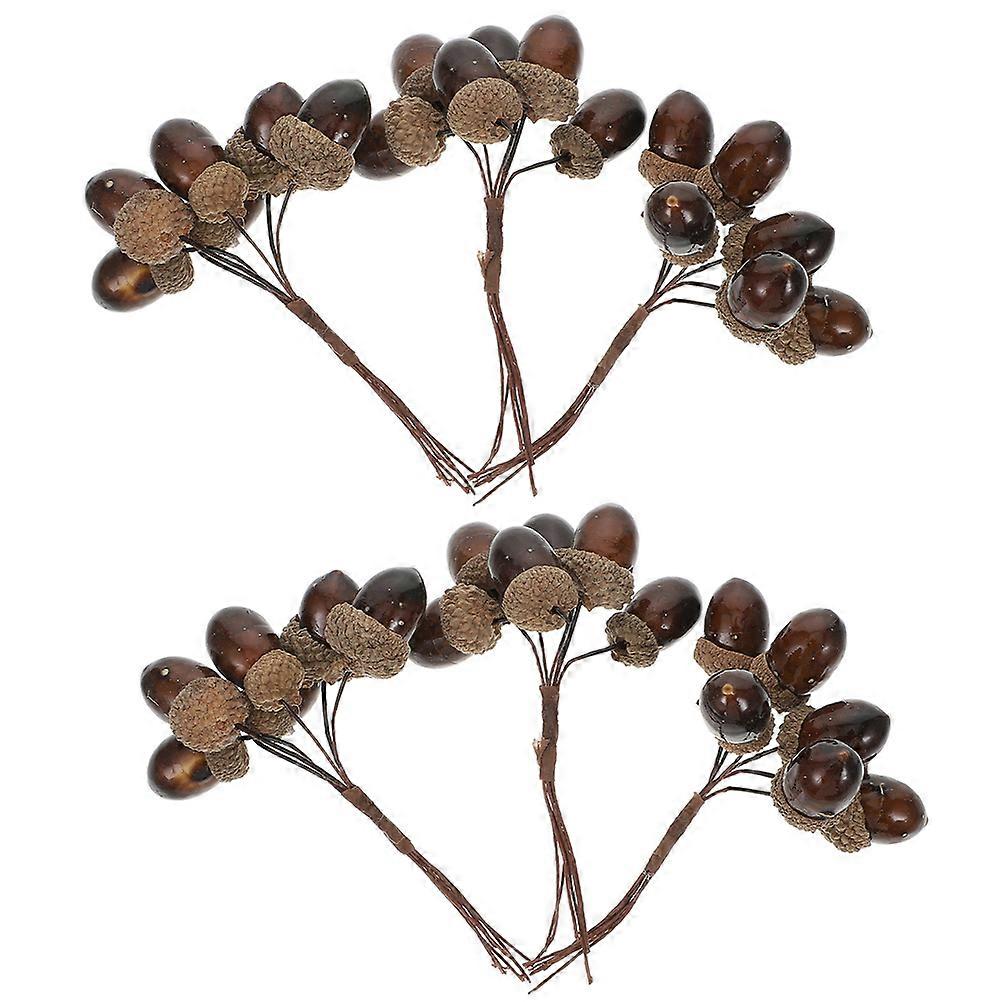 Simulation Pine Nut Bouquet for Decoration 6Pcs Fake Pinecones Ornaments