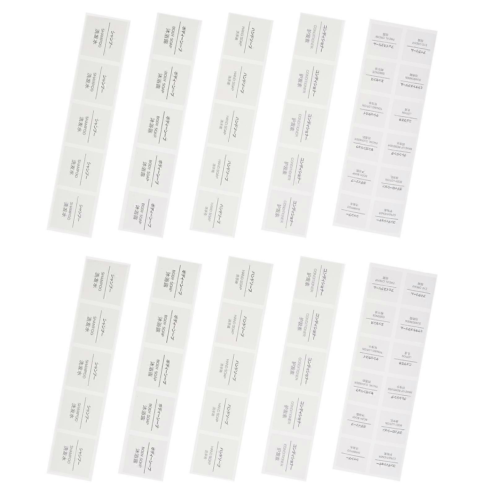 Waterproof Labels Self-Adhesive Label Sticker for Bottles 50 Sheets