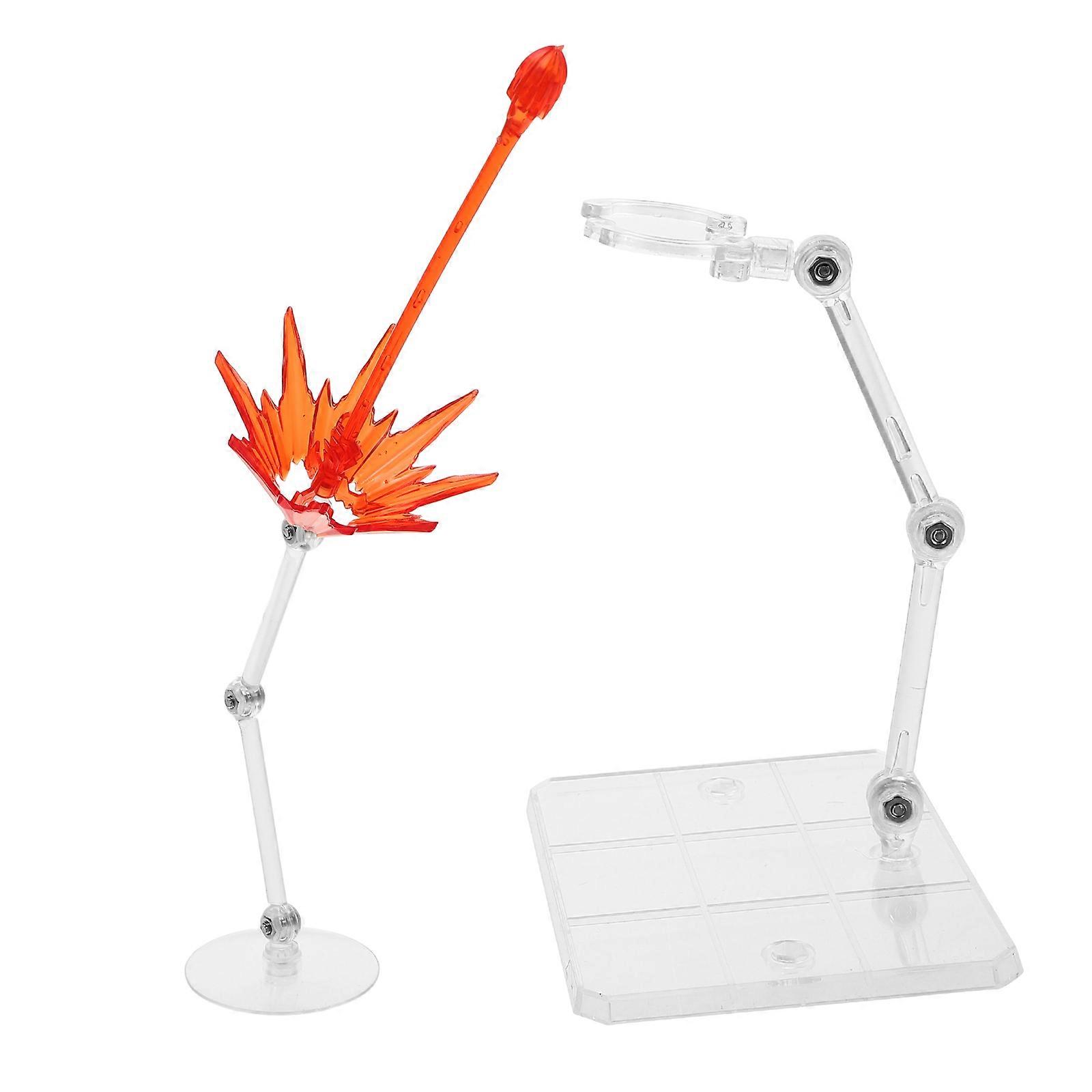 Visual Effects Action Figure Stand with 2Pcs Plastic Holders