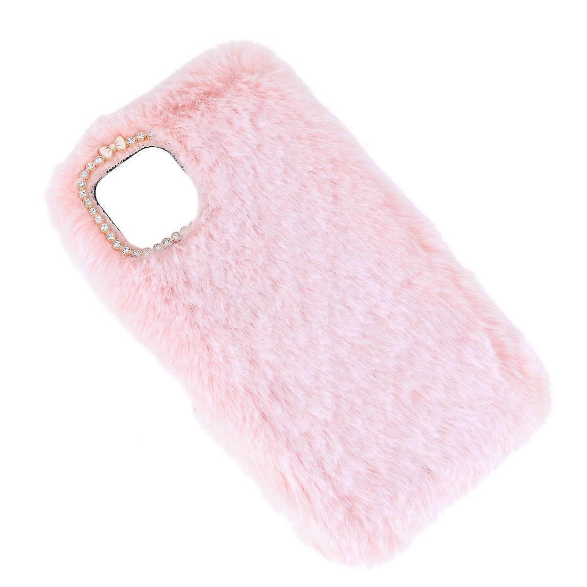 Pink Plush Phone Protect Case Shockproof Phone Shell for 11 Pro