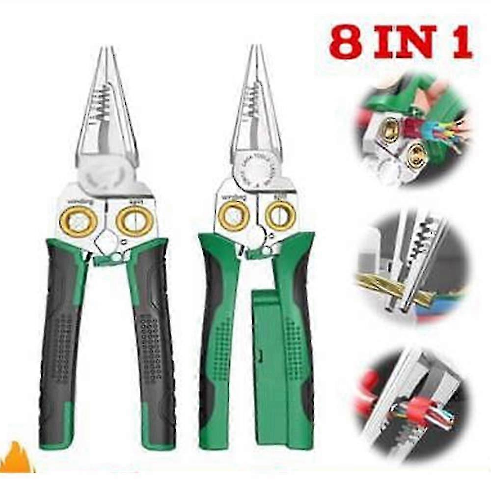 8 in 1 Multi-Function Wire Stripping Pliers, Professional Wire Stripping Tool 2025