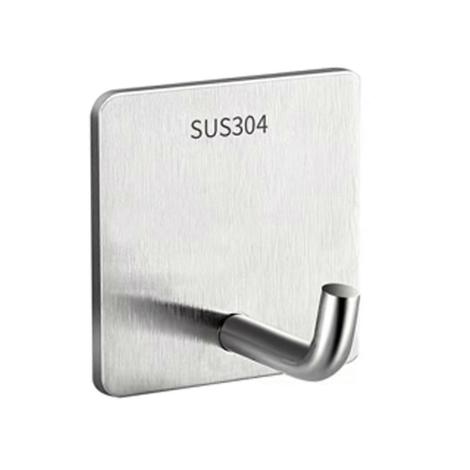 Fire Blanket Hook with HeavyDuty Adhesive Hold, Curved AntiDrop Design, Silver 1 Pack