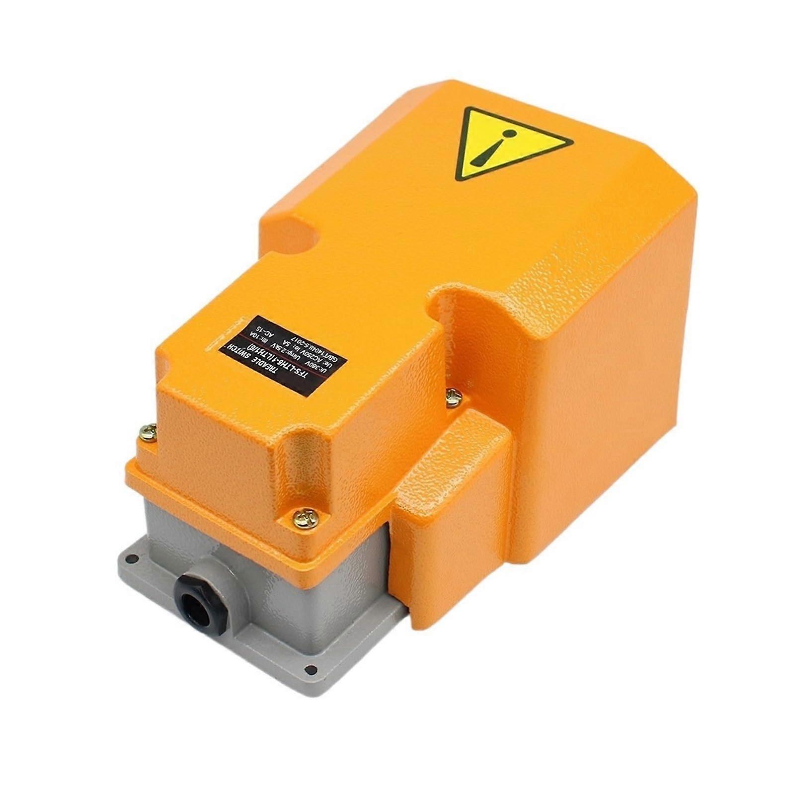 Foot Switch Aluminum Shell Pedal Switch for Machine Tool Quick Reset NonSlip Control