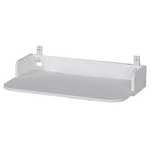 Wall Mounted Router Shelf with Cable Concealment and MultiTier Storage, White 40x24x7cm