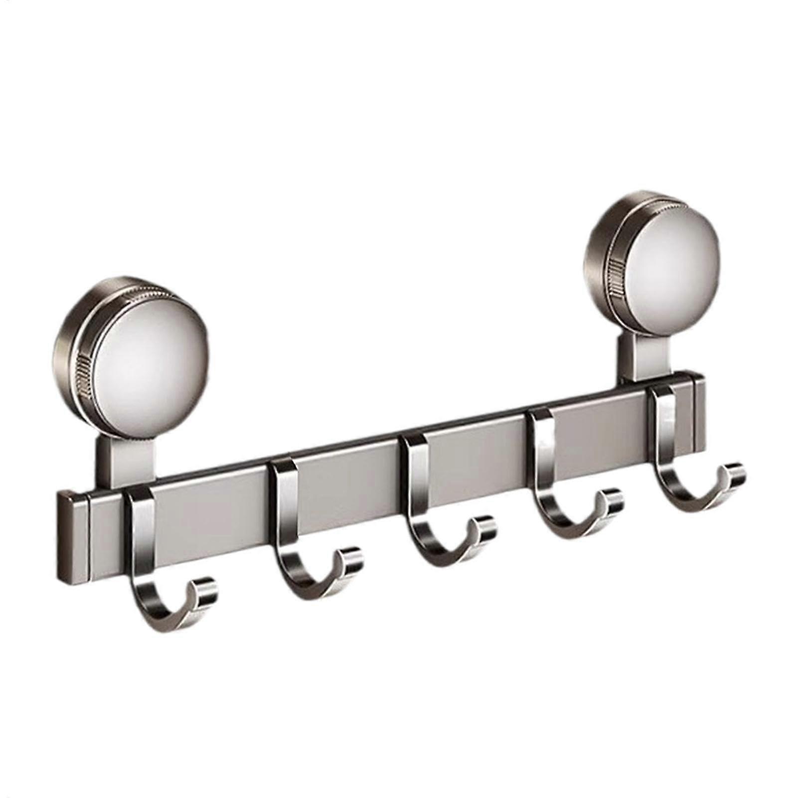 Suction Cup Hooks Heavy Duty Bathroom Wall Hooks with Adjustable SpaceSaving Design, 5 Pack