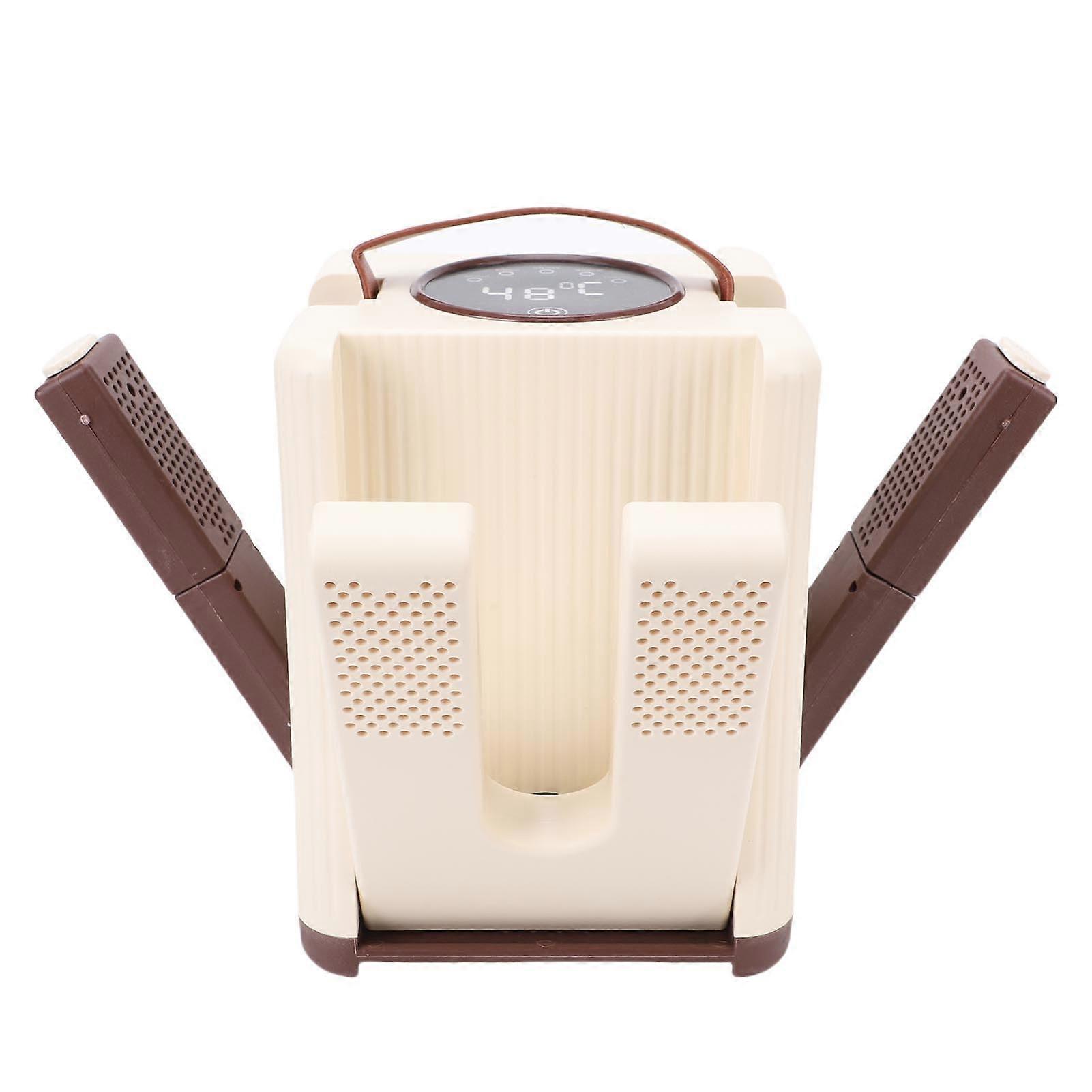 Shoe Dryer and Boot Dryer with Smart Timer, Quick Drying Foldable Electric Warmer for Sneakers (Brown)