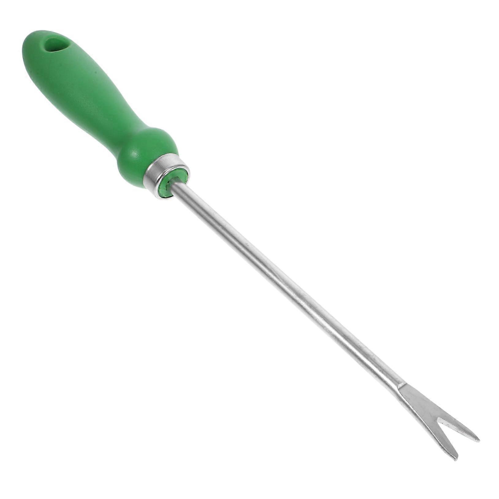 Ergonomic Handheld Weeder Tool with Plastic Handle for Effortless Dandelion Removal in Gardens