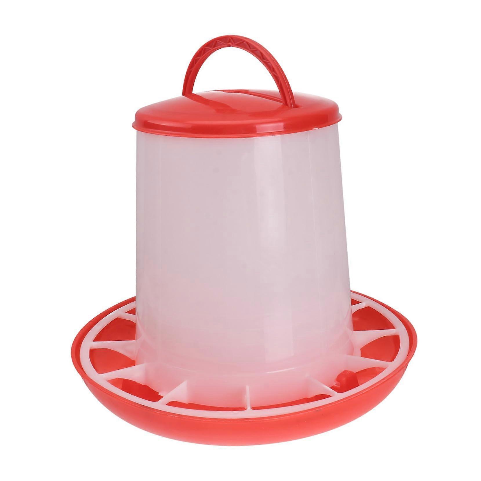 Automatic Chicken Feeder Plastic Hanging Poultry Feeder with Rainproof Cover and AntiTip Design