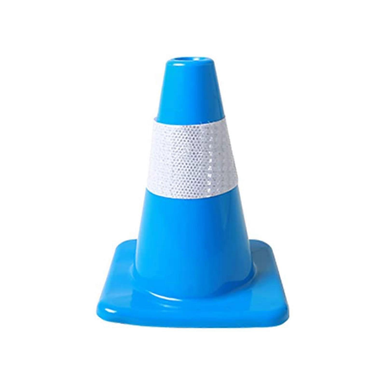 PVC Road Traffic Safety Cone with Reflective Strips,  Visibility Durable Design for Highways, 1PC E