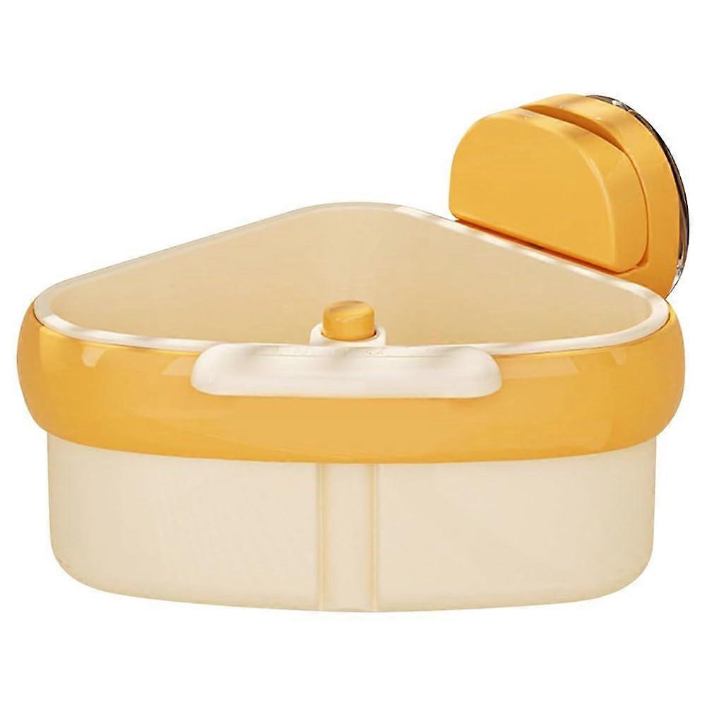 Sink Strainer with Suction Cup, Triangle Drain Basket for Kitchen, Automatic Waste Dumping, Green