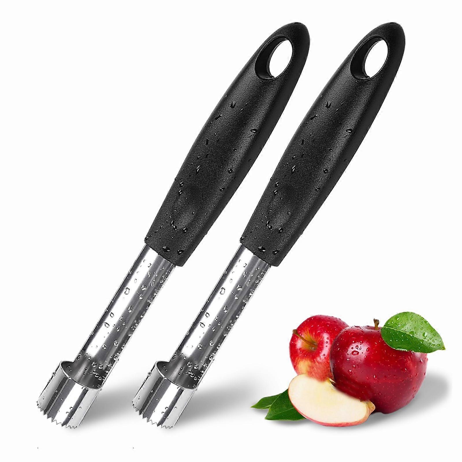 2PCS Apple Corer with Sharp Stainless Steel Blade, Ergonomic Handle, Cupcake and Fruit Core Remover