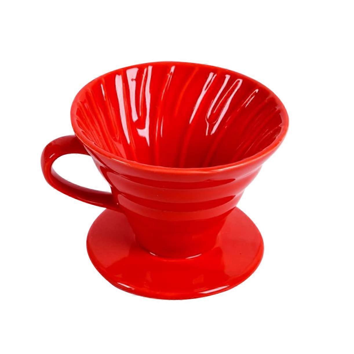 Ceramic Coffee Dripper Handmade Filter Cup with Creative Drip Design for Home and Office Brewing