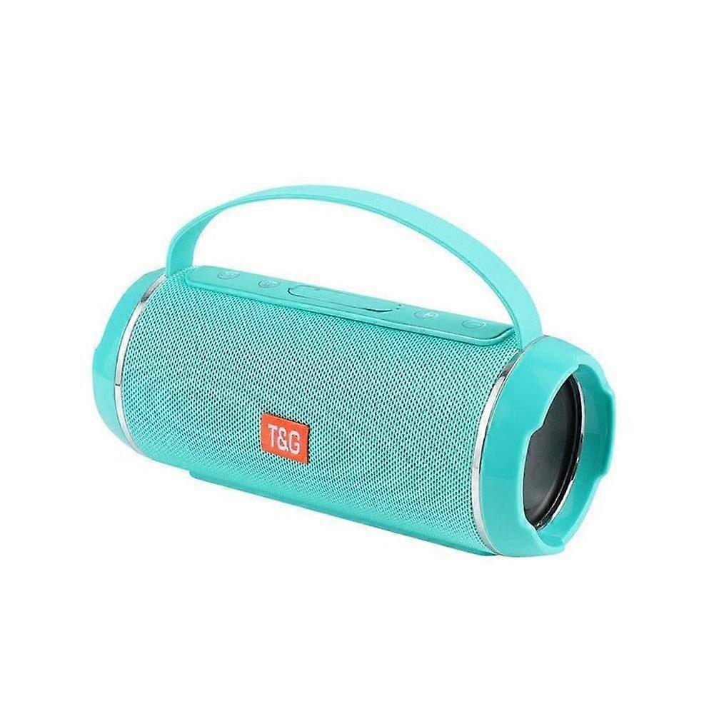 Portable Bluetooth Speaker with Deep Bass, Compact Wireless Outdoor Speaker with LED Light, Blue