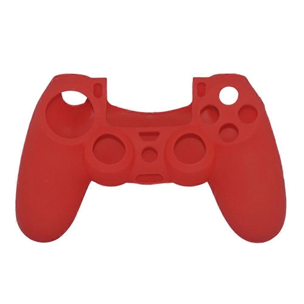 Silicone Case for PS4 Controller Red Cover with Ergonomic Grip and AntiSlip Protection