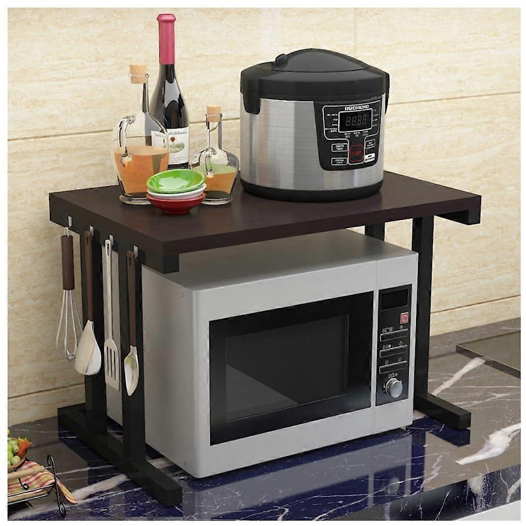 Adjustable Retractable Microwave Oven Stand with MultiLayer Kitchen Countertop Storage