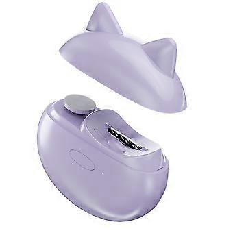 Electric Nail Trimmer Automatic for Hands Feet with Child Safe Grinder Quiet Operation ABS Portable Lightweight  White